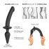 Dildo semi-realistic din silicon 2în1 Strap-on-me Swith S - negru 