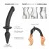 Dildo semi-realistic din silicon 2în1 Strap-on-me Swith S - negru 