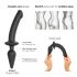 / Strap-on-me Swith Semi-Realistic XXL - Dildo 2în1 din silicon (negru)