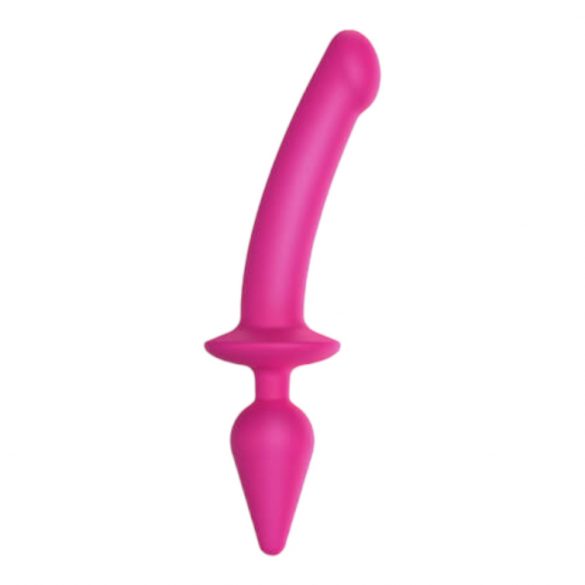 Strap-on-me Switch Semi-Realistic XXL - dildo din silicon 2în1 (roz) 