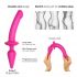 Strap-on-me Switch Semi-Realistic XXL - dildo din silicon 2în1 (roz) 