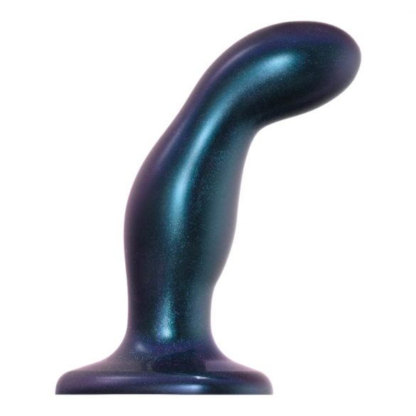 Strap-on-me Snaky M - dildo anal curbat (albastru metalic) 