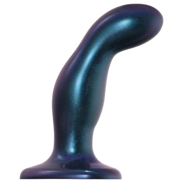 Strap-on-me Snaky M - dildo anal curbat (albastru metalic)