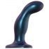 Strap-on-me Snaky M - dildo anal curbat (albastru metalic)