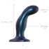 Strap-on-me Snaky M - dildo anal curbat (albastru metalic)