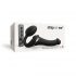 Strap-on-me S - vibrator cu fixare și pulsuri de aer - mic (negru) 