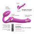 Vibrator cu centură și pulsații aer - M - roz 