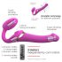 Strap-on-me M - vibrator cu prindere și stimulare cu unde de aer (roz)