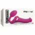 Strap-on-me M - vibrator cu prindere și stimulare cu unde de aer (roz)