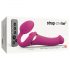 Strap-on-me M - vibrator cu prindere și stimulare cu unde de aer (roz)