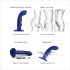 Strap-on-me M - vibrator impermeabil pulsatoriu pentru punctul G (albastru)