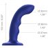 Strap-on-me M - vibrator impermeabil pulsatoriu pentru punctul G (albastru)