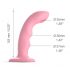 Strap-on-me M - vibrator rezistent la apă pentru punctul G, pulsatoriu (roz) 