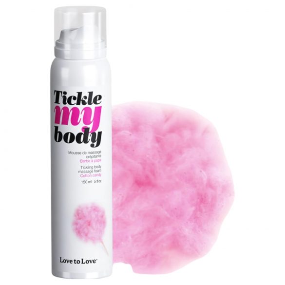 Spumă de masaj Tickle my Body - aroma de vată de zahăr (150ml) 