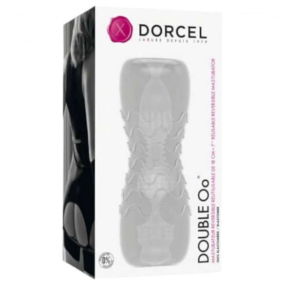 Dorcel Double Oo - masturbator pentru bărbați (transparent) 