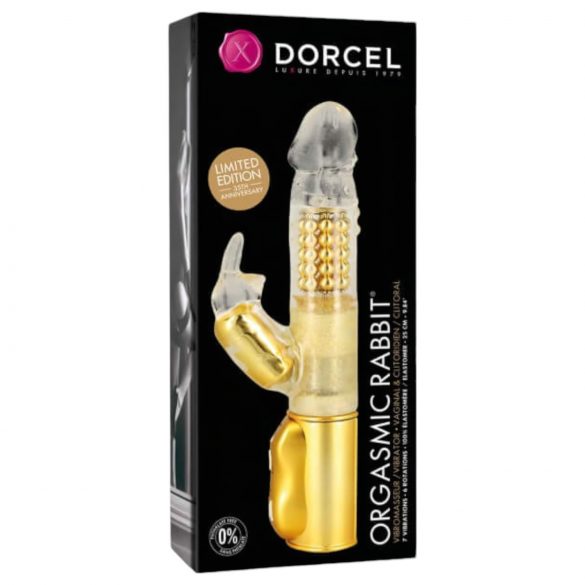 Vibrator Rabbit Orgasmic Dorcel cu stimulator clitoridian (auriu) 