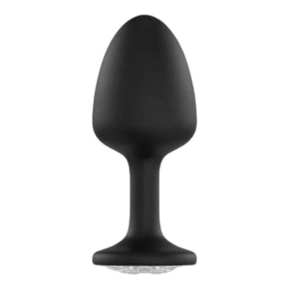 Dorcel Geisha Plug Diamond M - dildo anal cu piatră albă (negru) 