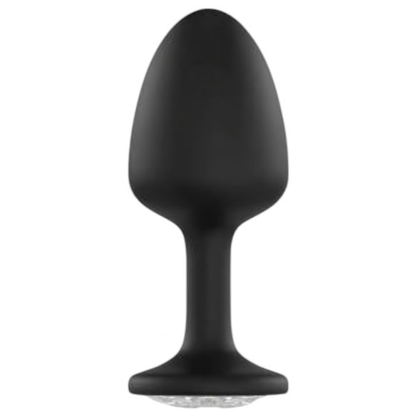 Dorcel Geisha Plug Diamond M - dop anal cu piatră albă (negru)