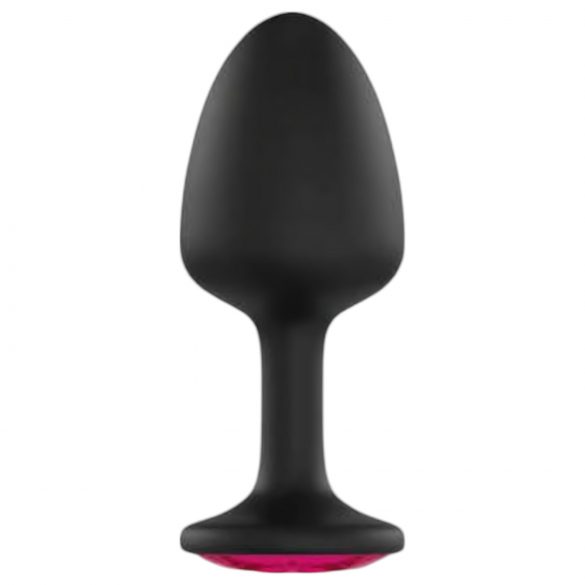 Dorcel Geisha Plug Ruby M - dop anal cu piatră roz (negru)