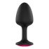 Dorcel Geisha Plug Ruby M - dildo anal cu piatră roz (negru) 