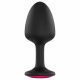 Dorcel Geisha Plug Ruby M - dildo anal cu piatră roz (negru) 