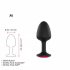 Dorcel Geisha Plug Ruby M - dildo anal cu piatră roz (negru) 