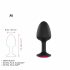 Dorcel Geisha Plug Ruby M - dildo anal cu piatră roz (negru) 