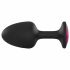 Dorcel Geisha Plug Ruby M - dildo anal cu piatră roz (negru) 