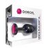 Dorcel Geisha Plug Ruby M - dildo anal cu piatră roz (negru) 