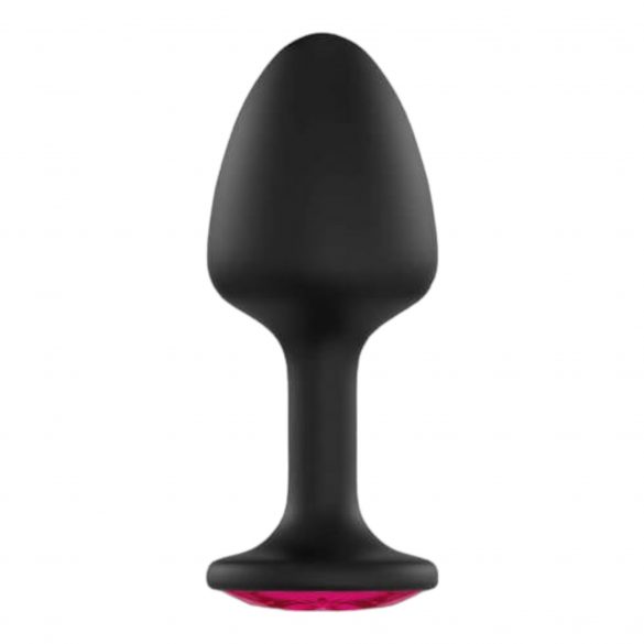 Dorcel Geisha Plug Ruby XL - dildo anal cu piatră roz (negru) 