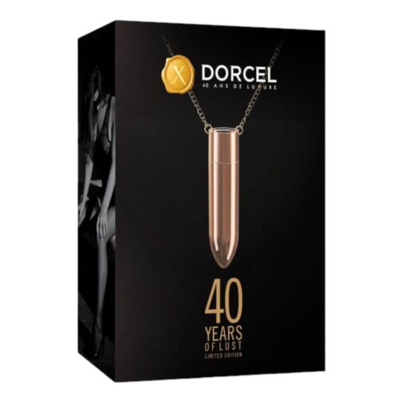 Vibrator rezistent la apă, cu acumulator, culoarea rosegold - Dorcel 