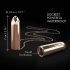 Vibrator rezistent la apă, cu acumulator, culoarea rosegold - Dorcel 