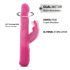 Dorcel Baby Rabbit 2.0 - vibrator cu acumulator și stimulator clitoridian (roz) 