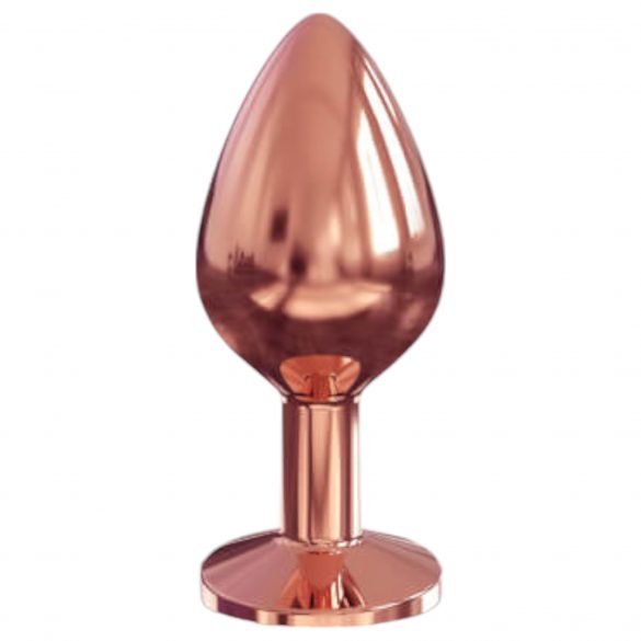 Dildo anal din aluminiu Dorcel Diamond M - dimensiune medie (aur roz) 