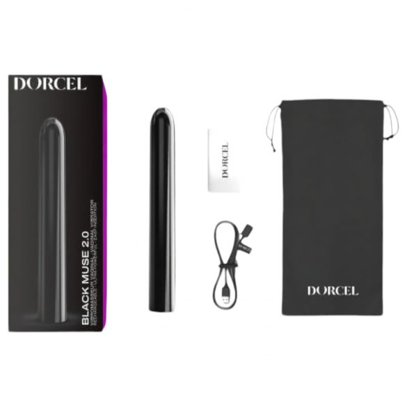 Dorcel Black Muse 2.0 - vibrator tip baton, reîncărcabil (negru) 