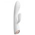 Dorcel Flexi Rabbit - vibrator cu braț flexibil pentru clitoris cu funcție de încălzire (alb)