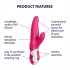 Satisfyer Mr. Rabbit - vibrator clitoridian rezistent la apă (roz) 