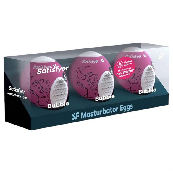 Satisfyer Egg Bubble - set de ouă pentru masturbare (3 bucăți)