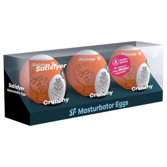 Satisfyer Egg Crunchy - set de ouă pentru masturbare (3 bucăți)