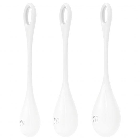 Satisfyer Yoni Power 1 - set bile vaginale - alb (3 piese) 