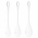 Satisfyer Yoni Power 1 - set bile vaginale - alb (3 piese) 