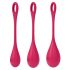 Satisfyer Yoni Power 1 - set bile vaginale - roșu (3 piese) 