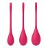 Satisfyer Yoni Power 1 - set bile vaginale - roșu (3 piese) 