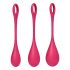 Satisfyer Yoni Power 1 - set bile vaginale - roșu (3 piese) 