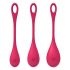 Satisfyer Yoni Power 1 - set bile vaginale - roșu (3 piese) 