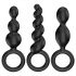 Satisfyer Booty Call - set dildo anal - negru (3 piese) 