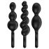 Satisfyer Booty Call - set dildo anal - negru (3 piese) 