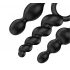 Satisfyer Booty Call - set dildo anal - negru (3 piese) 