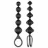 Satisfyer Love Beads - set dildo anal cu bile - negru (2 piese) 