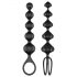 Satisfyer Love Beads - set dildo anal cu bile - negru (2 piese) 